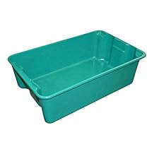 MFG Bandeja 7803085170-5 contenedor de rodar y apilado de tótelina, fibra de vidrio, compuesto de plástico reforzado, verde, 31,75 cm de alto, 15,24 cm de ancho, 19,75 cm de largo, 300 lb. Capacidad de carga