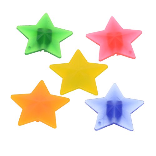 Glow-in-the-Dark ABS Bike Wheel Star Beads Decoration - Multi-Color
