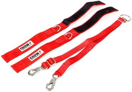 Crow Enterprises Adult 2 Inch Red Safety Arm Restraints Clips Into Standard Quick Release Belt