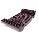 Lego Parts: Boat Hull Large Middle 8 x 16 x 2 1/3 with 9 Holes (Dark Brown)
