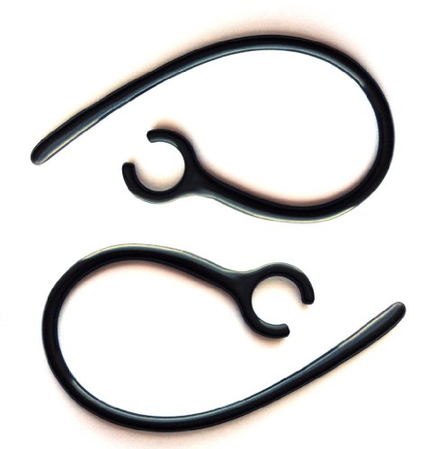 2 New Long Black Earhooks for Jabra BT2090 BT2080 BT2070 Easycall Easy Call BT2050 BT2040 BT2010 Wireless Bluetooth Headset Ear Hook Loop Clip Earhook Hooks Loops Clips Earloop Earclip Earloops Earclip Replacement Part Parts + Black Sea International Logo Good Quality Micro Fiber Cleaning Cloth (random color) 7X6