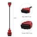 TONWON OBD2 Cable 16pin Male to Female Extension Cable Diagnostic Extender 80cm for All OBD2 Vehicles(Red)