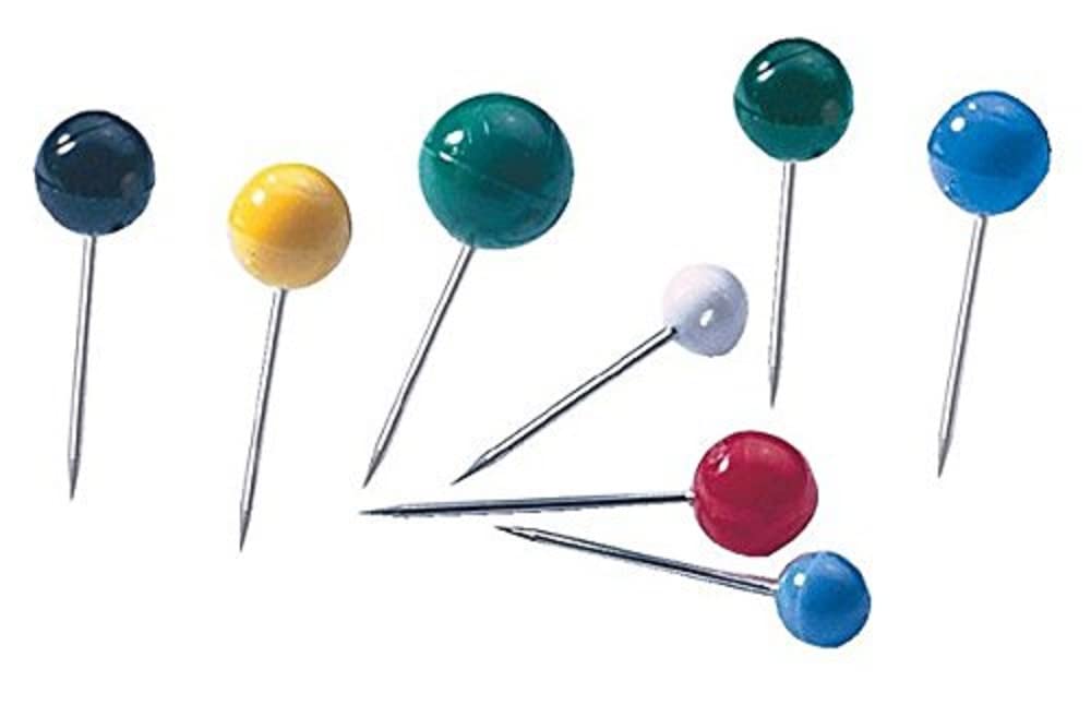 Durable Eisbar 192605 6 x 15 mm Round Head Pin - Green (Pack of 50)
