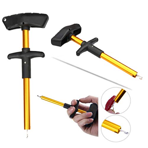 Wesracia Hook Remover Tool - Fishing Accessories,Portable Hook Remover Extractor Fish Dehooker Stainless Steel Fish Hook Puller 6.7 Inch (Gold, 6.7 Inch)