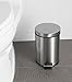 Estilo Round Brushed Stainless Steel Step Trash Can 3L - Fingerprint Resistant