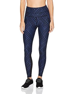 Performance Women's Maze Print High Waist Curved Mesh Full Length Tight
