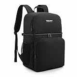 TOURIT Insulated Cooler Backpack Double Deck Light Lunch Backpack with Cooler Compartment for Men Women to Work, School, Picnics, Hiking, Camping, Beach, Park or Day Trips