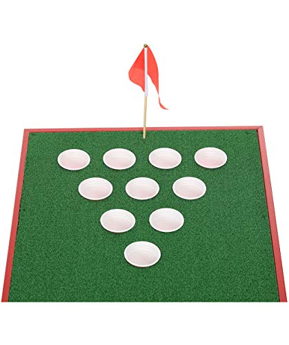 SPRAWL Golf Pong Cornhole Set Exciting Golf Chipping Game Beer Pong Chip Shot Game for Tailgate Beach Backyard Man Cave - Thumbnail 2