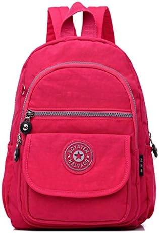 Kecartu Girls Lightweight Waterproof Nylon Backpack Durable Small Travel Daypack Rose