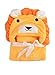 Baby Hooded Bathrobe Animal Bathrobe Fleece Blanket (Lion)