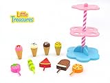 Little Treasures Sweet Treats store with 10 piece Desserts Ice Cream pretend and play cute playset toy