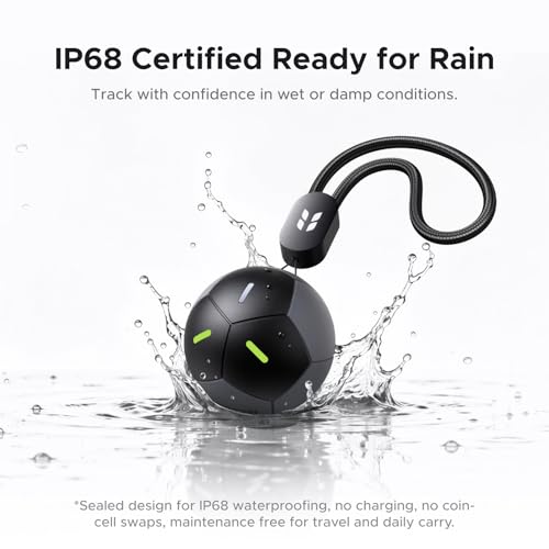 UGREEN FineTrack2 Soccer-Shaped Air Tracker Tag (iOS Only), Bluetooth Key Finder Compatible with Apple Find My, 7-Year Battery Life Smart Locator for Keys Luggage Wallet, Glow in The Dark, Waterproof