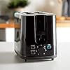 VonShef-Black-Toaster-Compact-2-Slice-Toaster-with-Browning-Control-Defrost-Reheat-Function-Removable-Crumb-Tray-Cord-Storage-Non-Slip-Feet-Portable-Easy-to-Use-with-7-Toasting-Levels-900W VonShef Black Toaster - Compact 2 Slice Toaster with Browning Control, Defrost & Reheat Function Removable Crumb Tray…