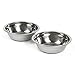Funkeen Elevated Dog Bowls Raised Pet Feeder Cat Food & Water Diner Stand Set w/ 2 Removable Stainless Steel Bowls (2 Quarts/13.77