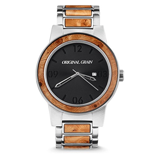 Original grain wood wrist watch | barrel collection 47m…