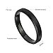 Frank S.Burton 4mm 6mm 8mm Mens Black Wedding Bands Tungsten Rings Matte Brushed Beveled Edge Comfort Fit