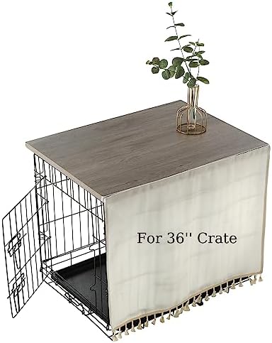 AMAN Dog Crate Topper Wood for 48 42 36 24 inch Cages, Dog Crate Table ...