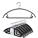 Voilamart Bump Free Clothes Hangers 30 Pack, Non Slip Dry Wet Hangers, No Shoulder Bump Suit Hangers with Bar Hooks for Men Women Dress Coat Pant Closet Organizer-Steel