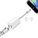 Lightning Cable Splitter,iphone Dual Charger And Headphone jack,iphone Charger Splitter,[2018UPGRADED],KXFTOP,iPhone7/8/X Adapter Splitter,Dual Lightning,iphone Dongle Splitter
