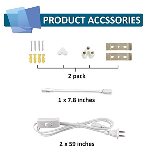 image for (Pack of 2) Barrina 4ft 45 Watt Extendable Utility LED Shop Light Work