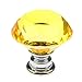 Cabinet Knobs,YIFAN 10Pcs 30mm Crystal Glass Diamond Shape Cabinet Knobs Cupboard Drawer Pull Handles - Yellow