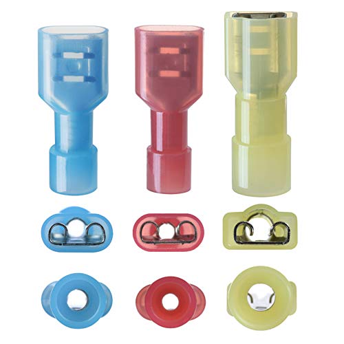 XHF 330 PCS 2210 AWG Female Male Spade Flag Disconnect Connectors Kit