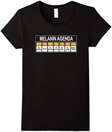 Women's MELANIN AGENDA T-SHIRT XL Black