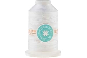 MISSOURI STAR QUILT CO. Missouri Star Cotton Sewing Thread - 3000yd Large Spool Double Mercerized Cotton Thread 50wt - Heavy Duty All Purpose Quilting Thread, White
