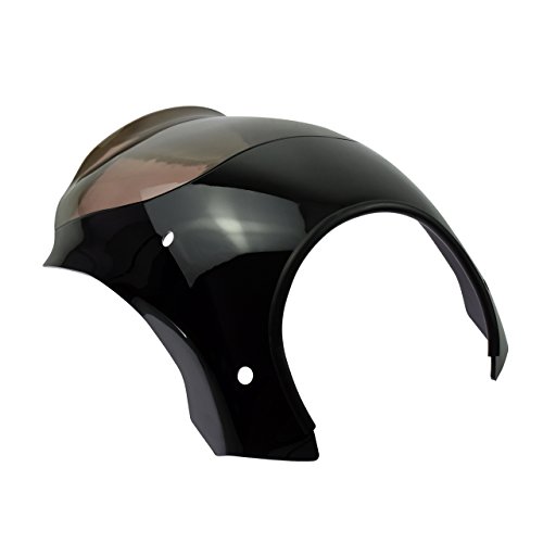 Rebacker Motorcycle Windshield Shades Bullet Headlight Fairing W/Trigger Lock Mount Kit for Harley Touring Road King Custom Classic FLHRC