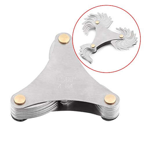 51pcs Thread Pitch Gauge SAE Stainless Steel Screw Pitch Measuring Tool (America SAE(51pcs)) - //medicalbooks.filipinodoctors.org