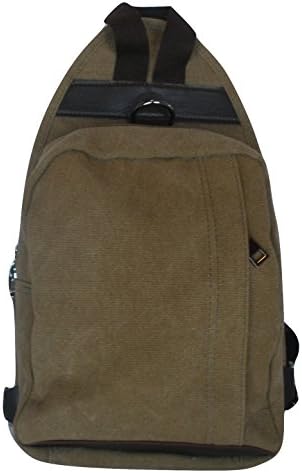 Canvas Sling Bag Day Pack Wear Crossbody or One Strap Shoulder Backpack or Urban Daypack Book Bag