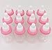 Simplewoo Pink Baby Shower Bottles Birthday Parties Favors, Pack of 24