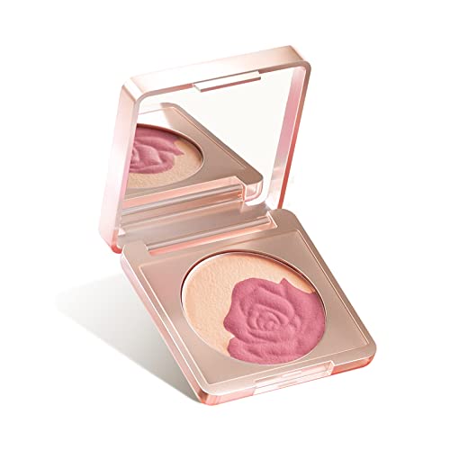 FLORASIS Cream-to-Powder Blush for Eyes Cheeks, Floral Dew Care Lightweight Smooth Blendable Long-lasting Blush (08 Moonlight Rose)
