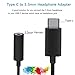 AD ADTRIP USB C 3.5mm Adapter Type C Audio Jack Adapter USB C to Headphone Jack Compatible with OnePlus 6T/ 7 Pro, Google Pixel 4 XL/3/2, [2 Pack]