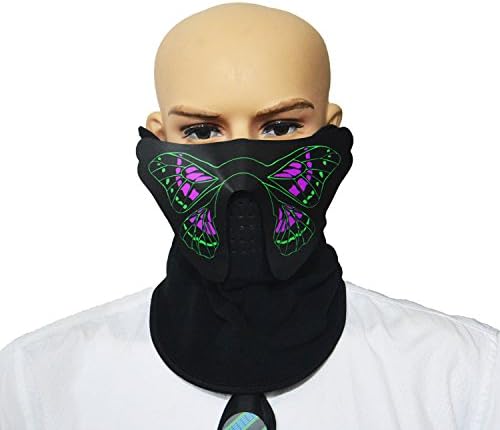 Soksar Light Rave Masks Glow In The Dark Masks Rave Gear and Rave Outfits Protective Gear For Young