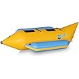 SereneLife Person Inflatable Banana Boat, Includes Storage Bag, Foot Pump, and Repair Kit, Tough and Thick, Reinforced Seats and Foot Areas