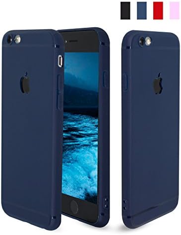 Habrok Super Slim Case for iPhone 6 Dark Blue, silicone phone cases, apple accessories, clear design men, boys, unisex thin cheap defender tpu life, soft non slip