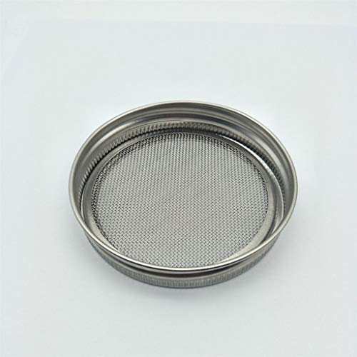 Junlinto,Kenley Seed Sprouter Kit - Sprouting Mason Jars with Stainless Steel Strainer Lids - Germinator Set to Grow Your Own Sprouts Alfalfa Brocolli Bean Salad