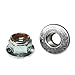 (25) 5/16-18 Hex Flange Nylon Insert Lock Nuts Grade 5 Zinc Clear