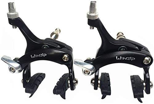 UPANBIKE Road Bicycle Fixed Gear Bike Aluminum Alloy Front Rear Caliper Brake(Black)