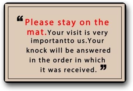 Custom Welcome Doormats - Funny "Please Stay On The Mat" Simple Decoration Print In Your Doormats (Machine-washable) T020