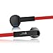 Earbuds with Microphone, MXditect In Ear Earphones Headphones with 3.5 mm Jack w/ Stereo HIFI Sound for iPhones, Android Red
