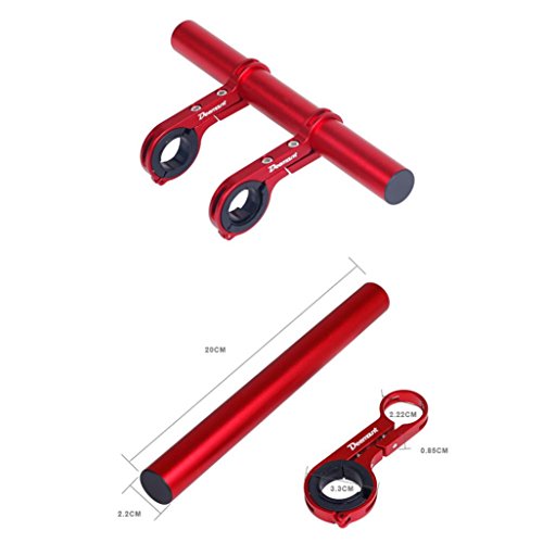 Dartphew Bike Accessories,Outdoor Durable Solid Lightweight Bike Flashlight Holder Handle Bar Bicycle Accessories Extender Mount Bracket For Outdoor Hiking Camping Hunting Fishing (Red)