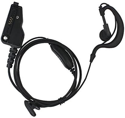 AOER G Shape Earpiece PTT Headset Earpiece Earphone with PTT Key for Kenwood TK-280 TK-380 TK-2140 TK-3140 TK-180 TK-190 TK-285 TK-385 TK-390 TK-480 TK-481 TK-490