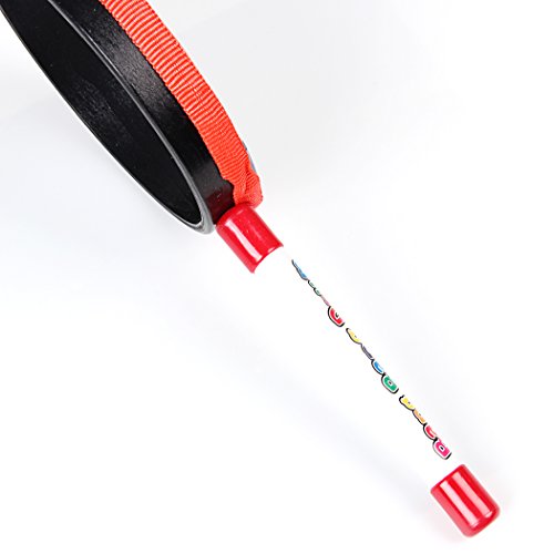 bouti1583 Lollipop Shape Music Drum with Mallet Kids Percussion Instruments Musical Toy Dia.5.9"