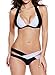 Dearlovers Women Straps 2PCS Swimsuit Swimwear Bikini Set Beachwear Large White&Black
