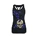 Women Butterfly Skull Shirt , Women Hollow Out Top , ONEMORES Women Summer Sleeveless Tank tops Loose Cotton Blouse