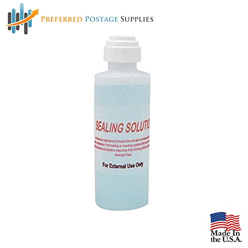 Money Saver Supply Bundle 5 Bottles of Concentrated Sealing Solution (Makes 5 Gallons) Compare To Pitney Bowes EZ Seal, (600 Postage Meter Labels) + Envelope Dabber Bottle - Thumbnail 2