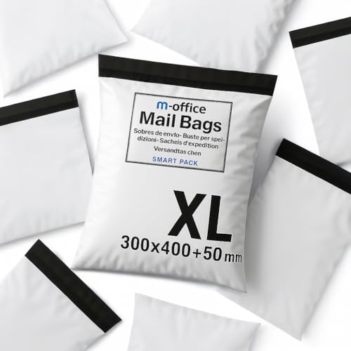 m-Office Shipping Bag 200 uds XL (350×450+50 mm) – Shipping Envelopes | Vintage Clothing Bags | Packaging Packages Shipping Bags | Online Shipping Bags