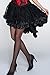 Coswe Women's Solid Color Lace Asymmetrical High Low Corset Skirt